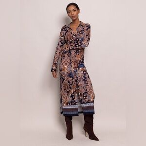 CARA CARA - SHIRLEY DRESS IN BLUETIF CASCADE